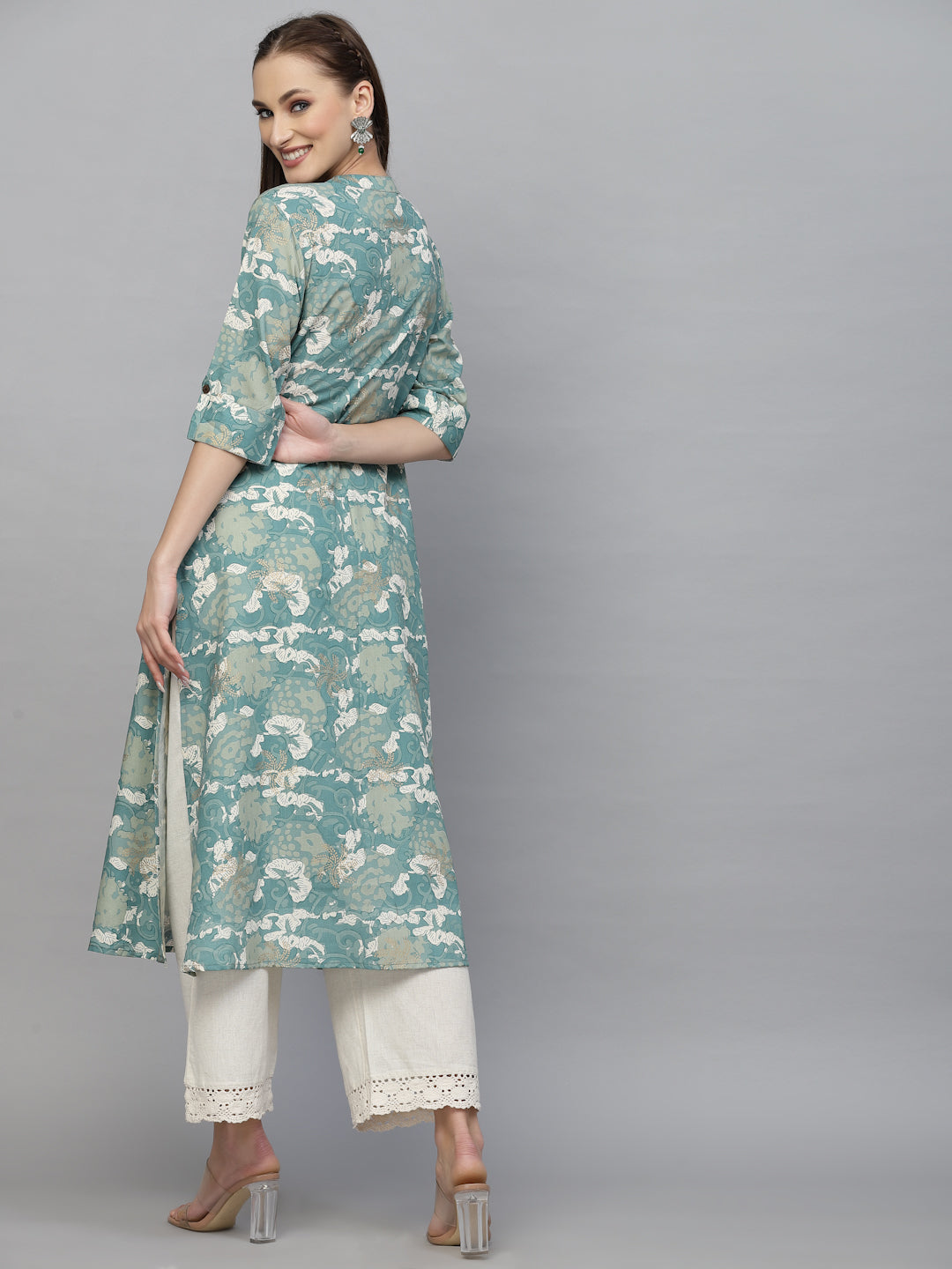 Printed Rayon A-Line Kurta