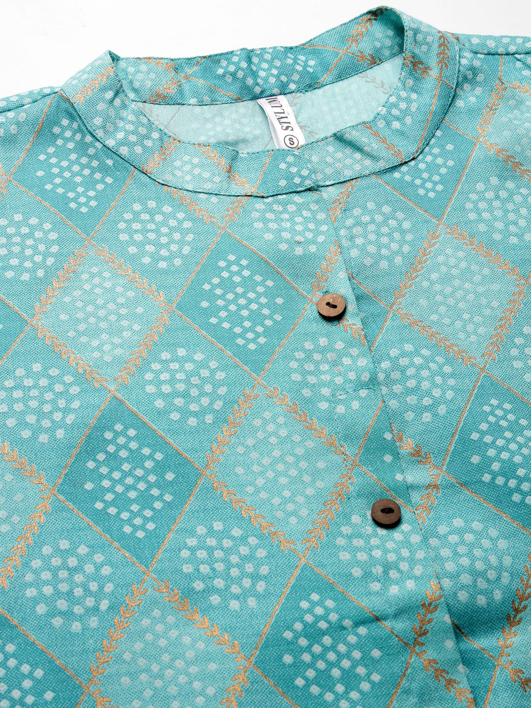 Bandhani Printed Cotton Blend Straight Kurta