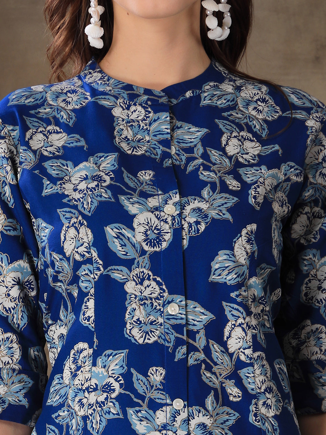 Floral Printed Rayon A-Line Kurta