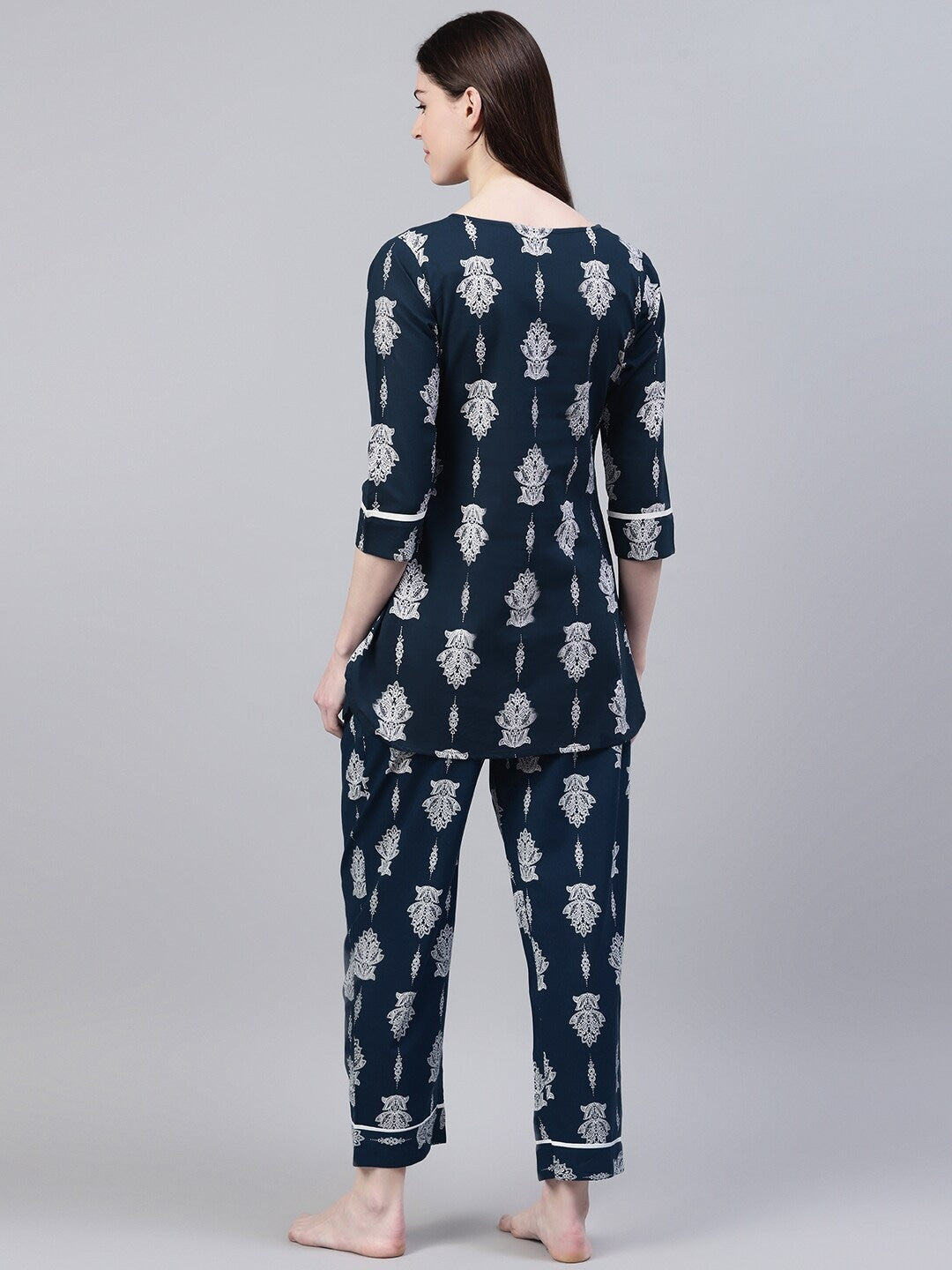 Cotton Floral Print Night Suit Set