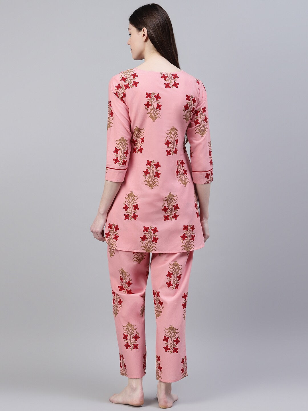 Cotton Floral Print Night Suit Set