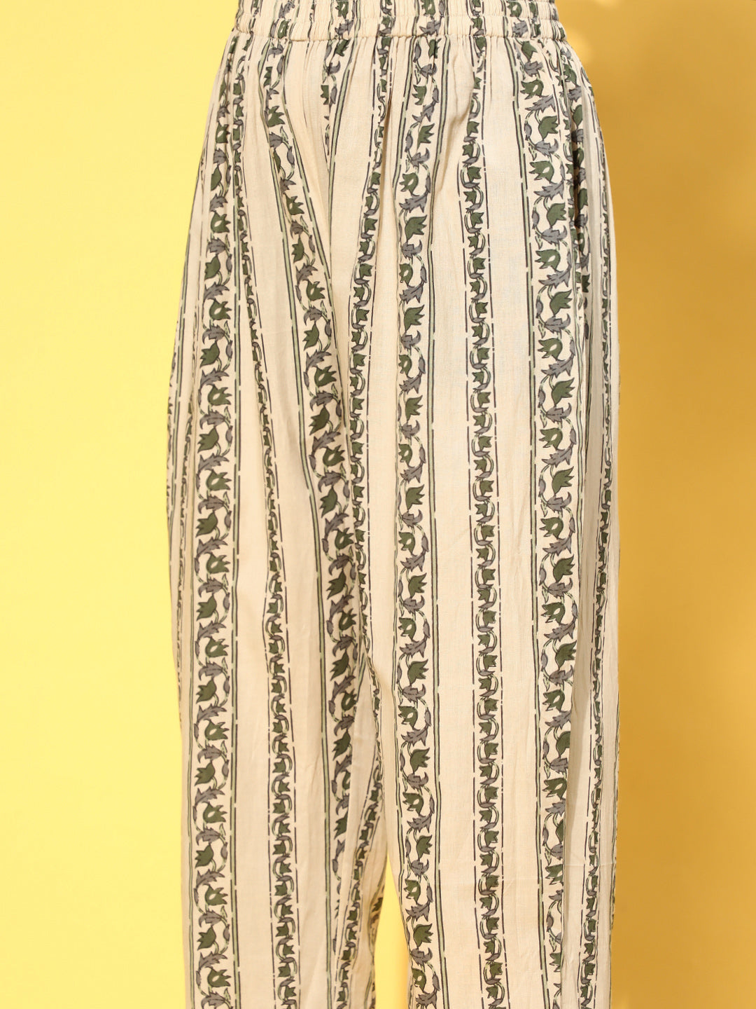 Floral Print Cotton kaftan Kurta Set