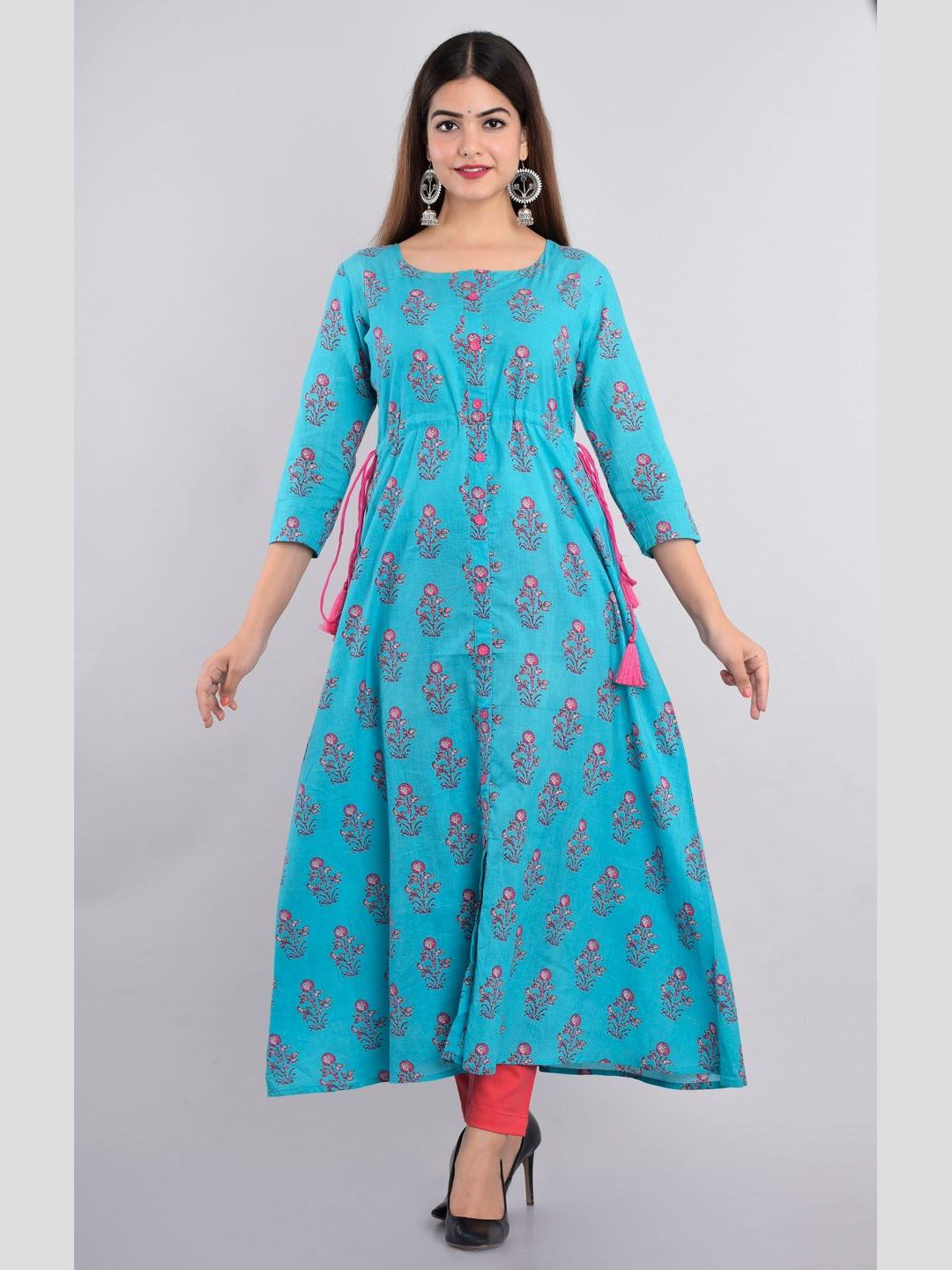 Women Cotton Printed A-Line Kurta