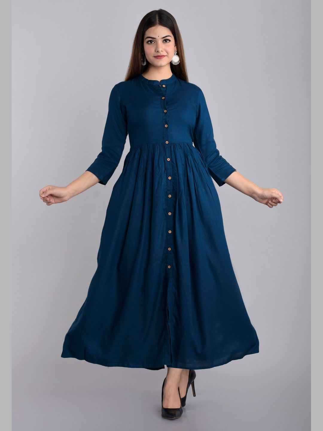 Women Rayon Flared Kurta