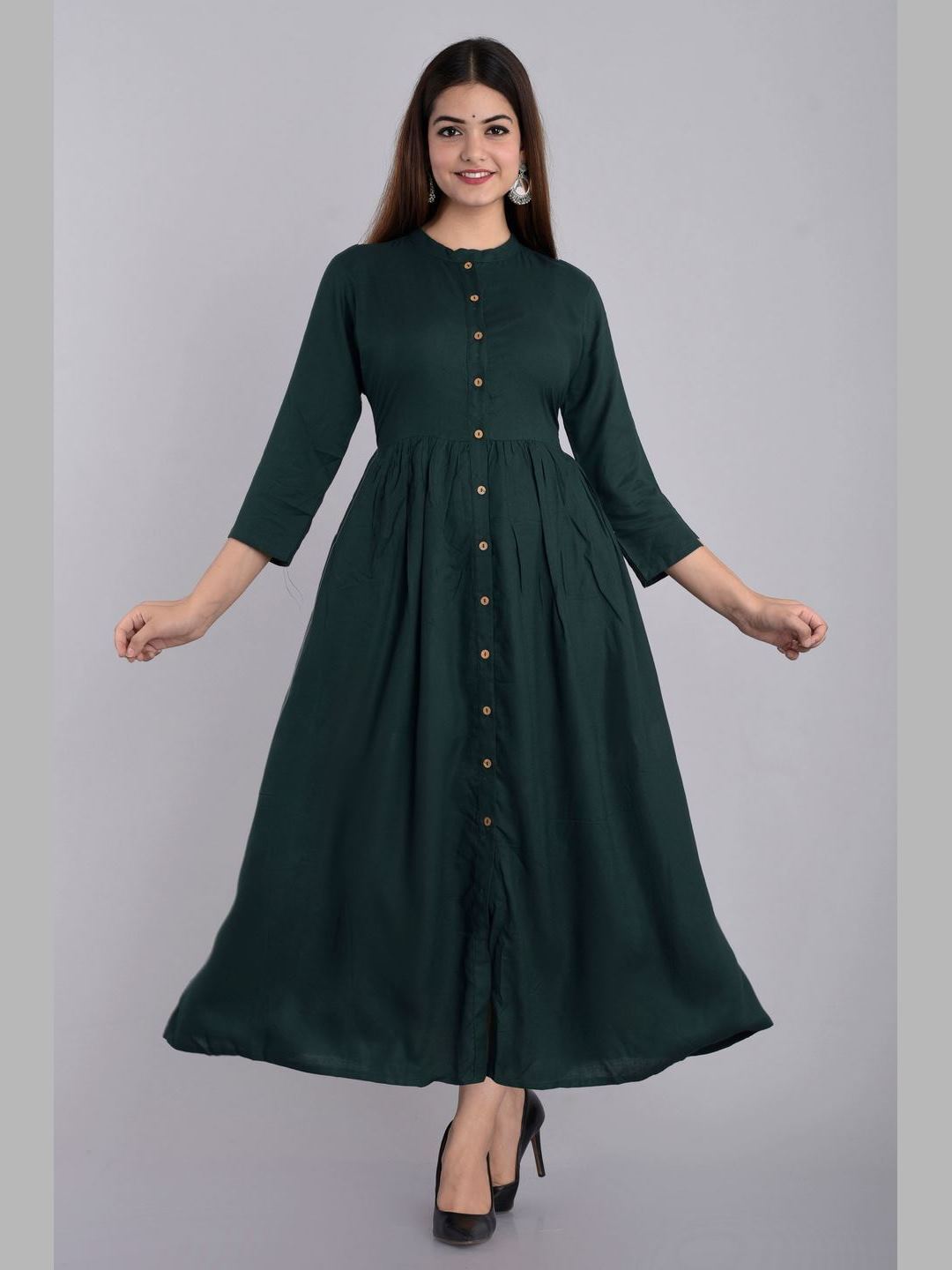 Women Rayon Flared Kurta
