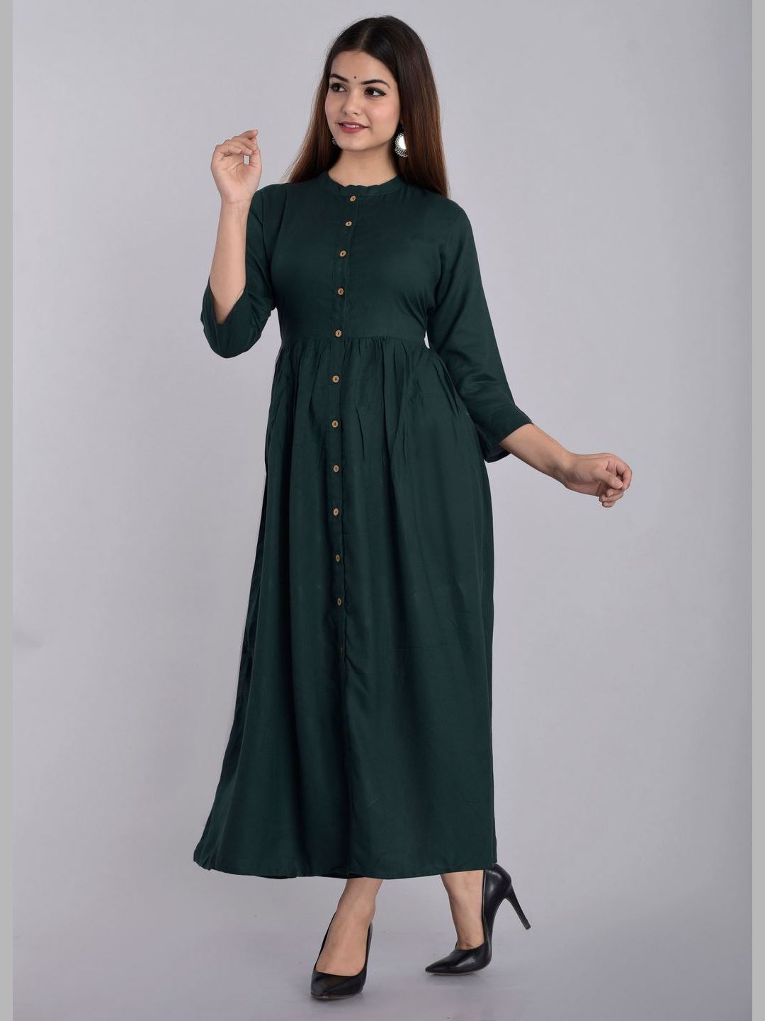 Women Rayon Flared Kurta
