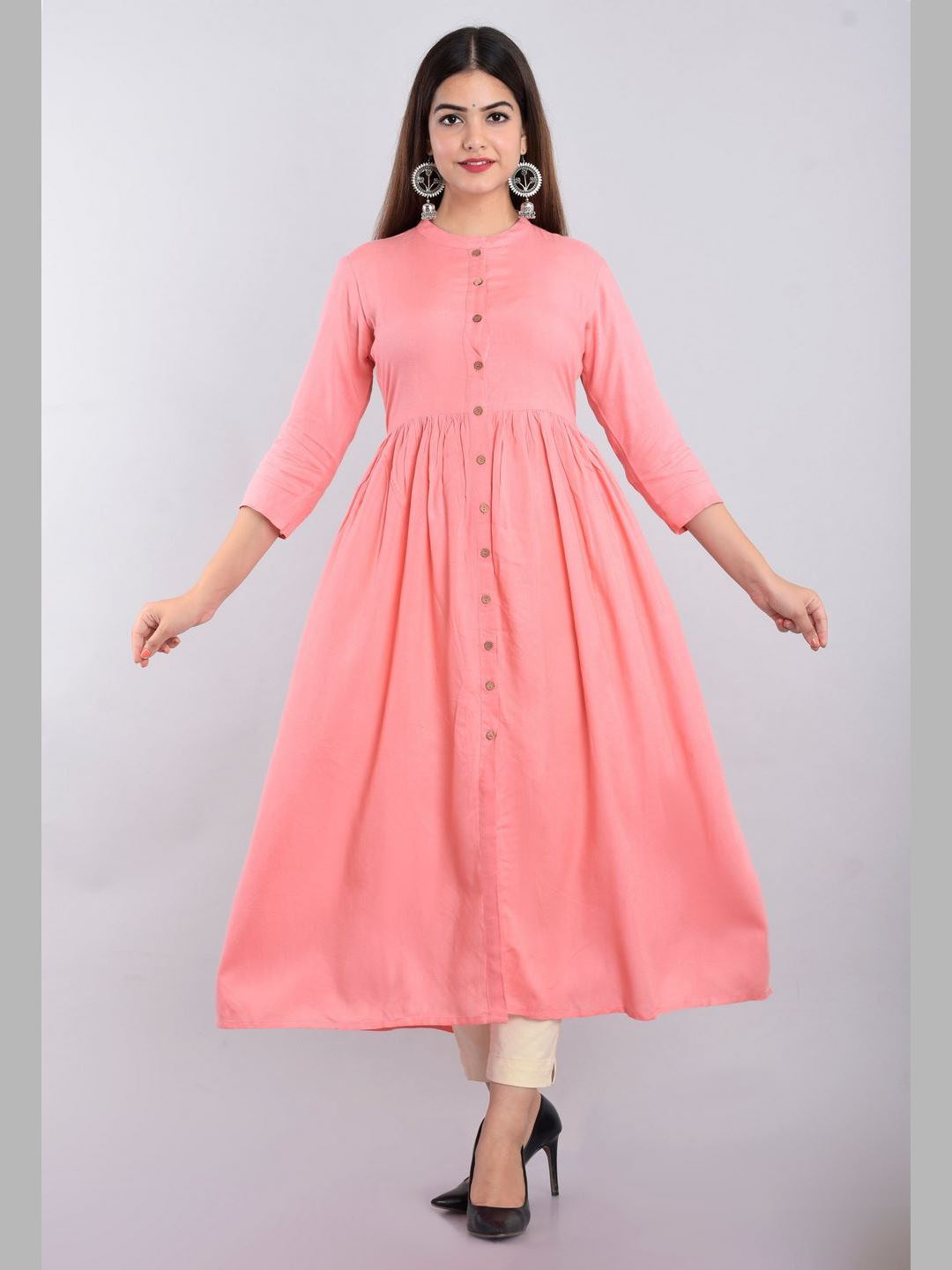 Women Rayon Flared Kurta