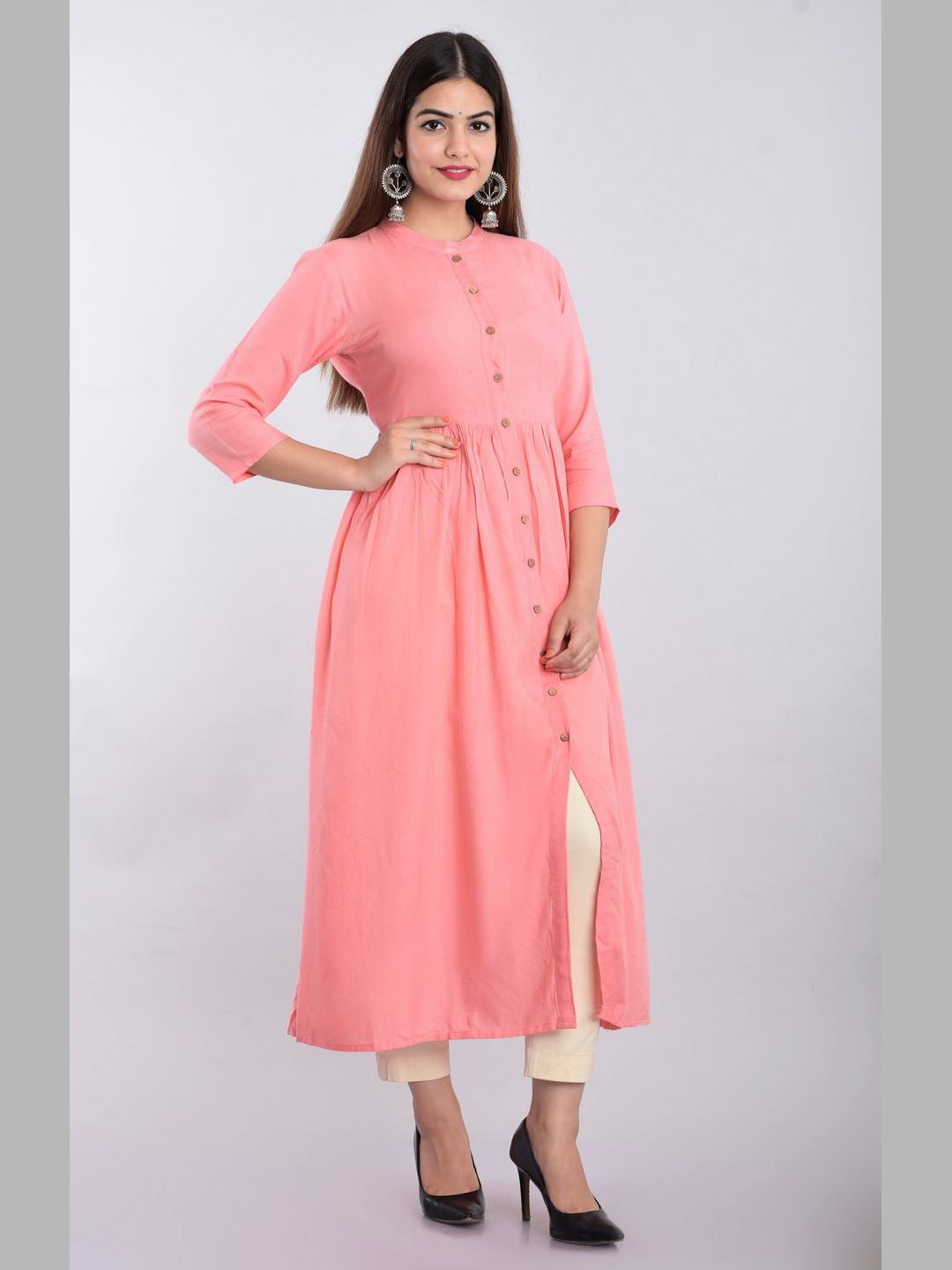 Women Rayon Flared Kurta