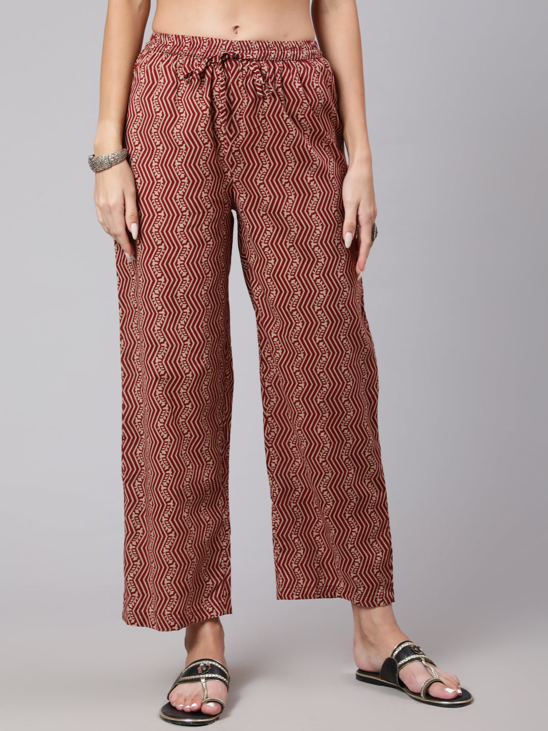 Cotton Calf Length Printed Flared 3/4 Sleeve Round Neck Kurta Bottom Dupatta Set