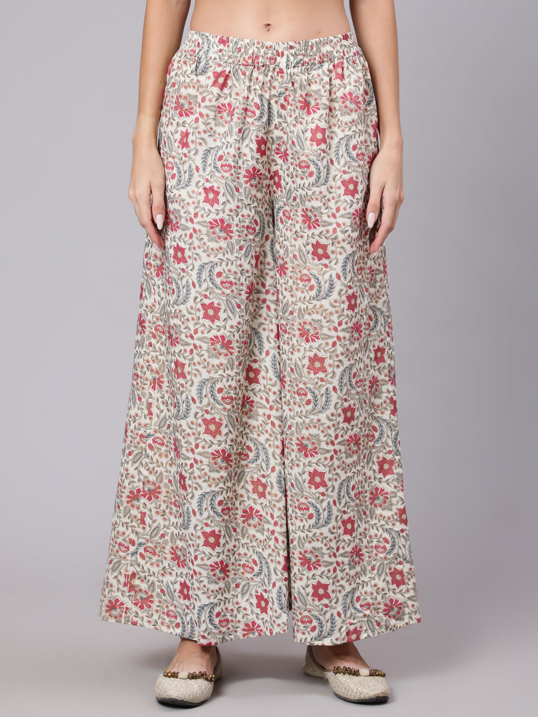 Rayon Calf Length Printed Straight 3/4 Sleeve Round Neck kurta Bottom