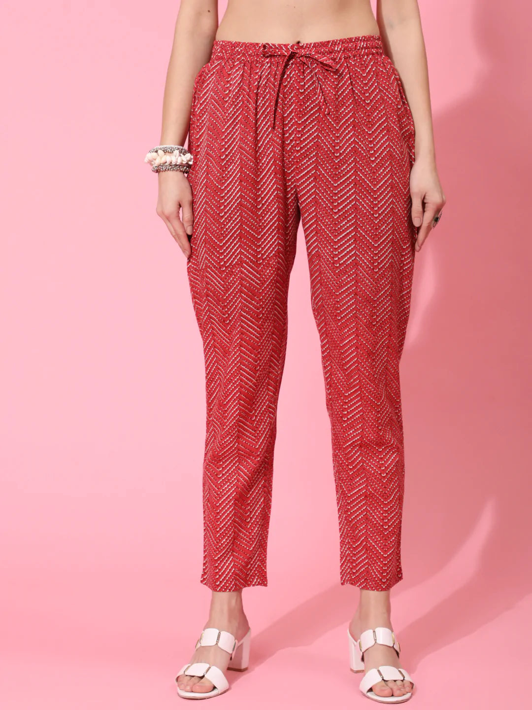 Cotton Calf Length Printed Semi Flared 3/4 Sleeve Round Neck Kurta Bottom Dupatta Set