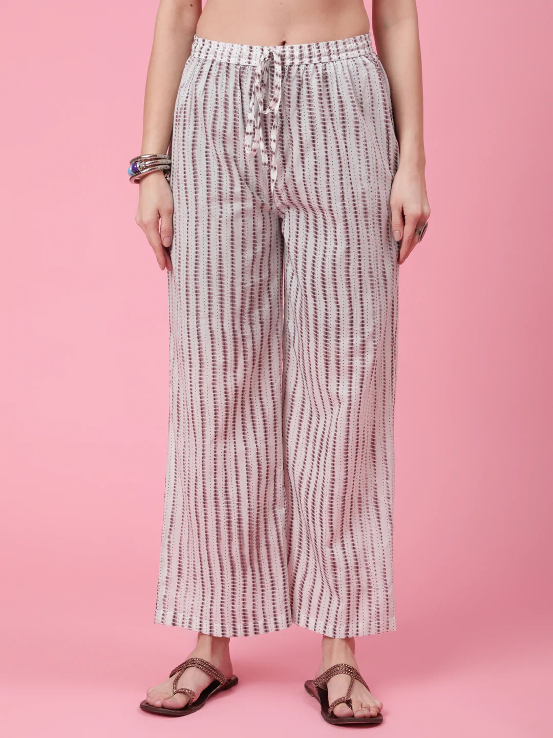 Cotton Calf Length Printed Semi Flared 3/4 Sleeve Collar Neck Kurta Bottom Dupatta Set