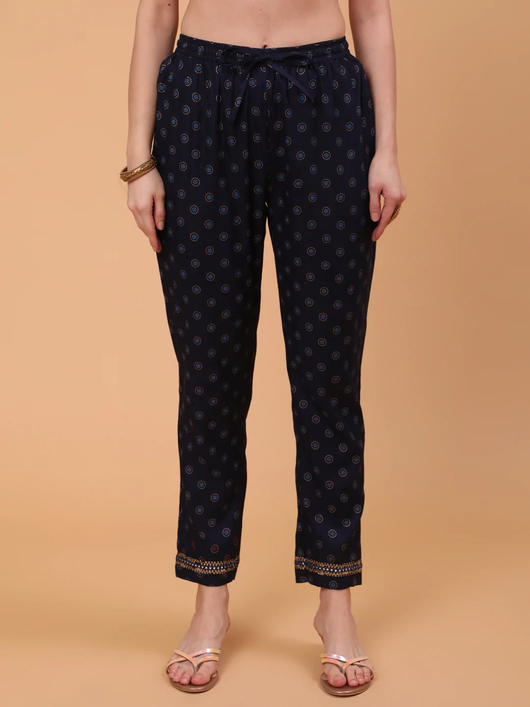 Rayon Calf Length Printed Semi Flared 3/4 Sleeve Round Neck Kurta Bottom Dupatta Set