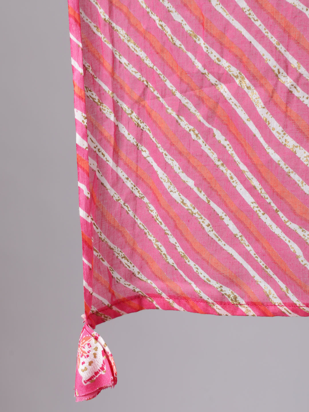 Rayon Ankle Length Printed Flared 3/4 Sleeve Round Neck Kurta Dupatta Set