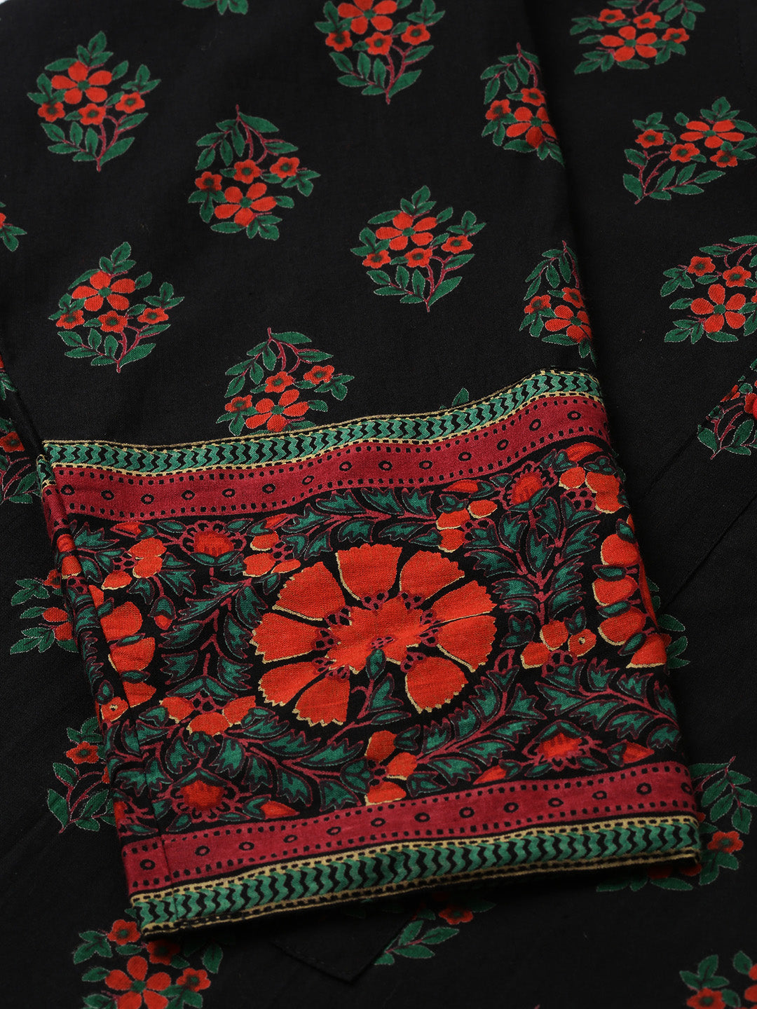 Cotton Buta Print Straight Kurta Palazzo Set