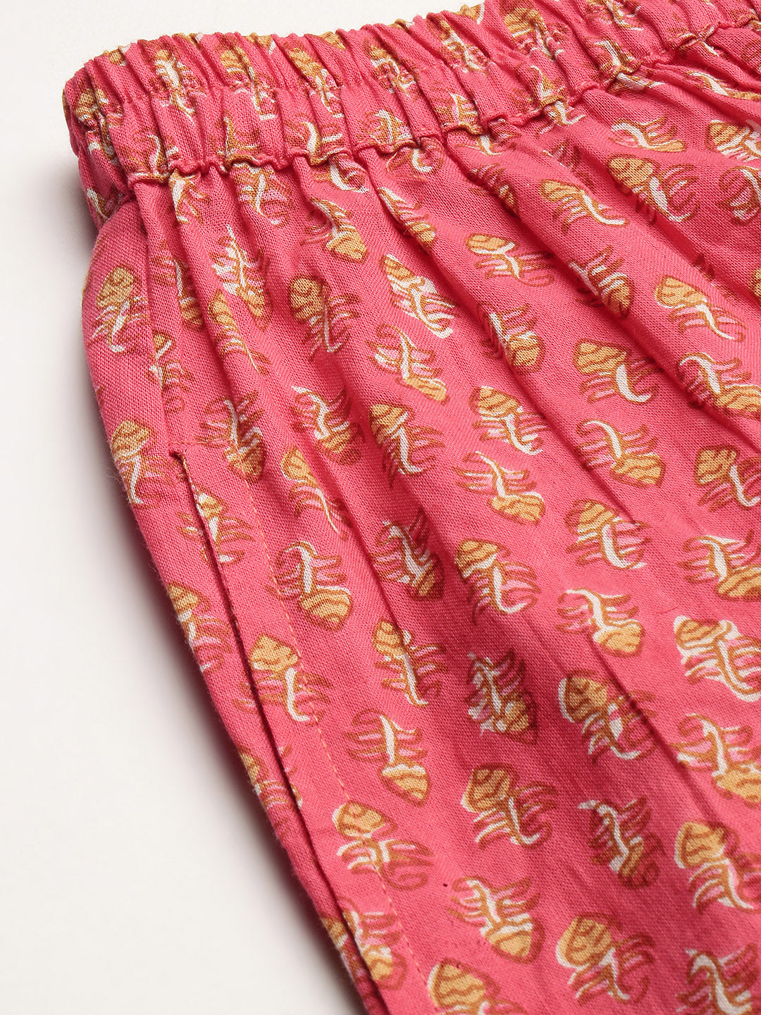 Cotton Floral Straight Kurta Set