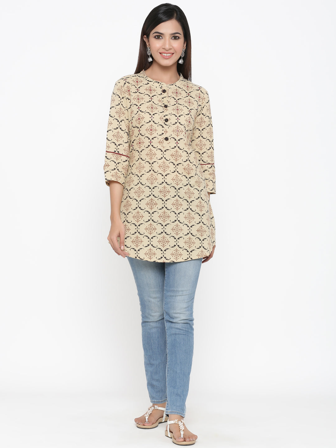 Cotton Printed A-Line Tunic