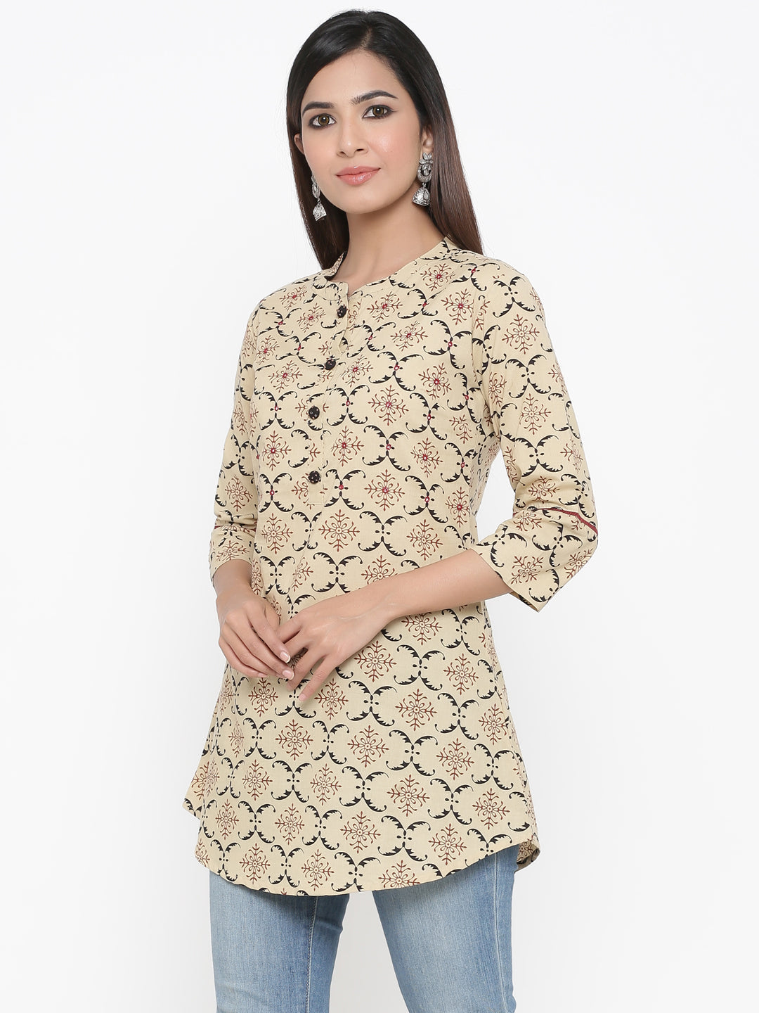 Cotton Printed A-Line Tunic