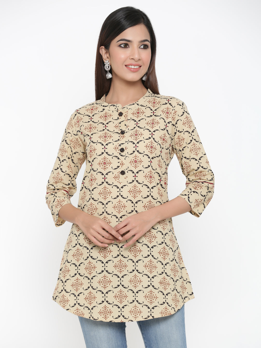 Cotton Printed A-Line Tunic