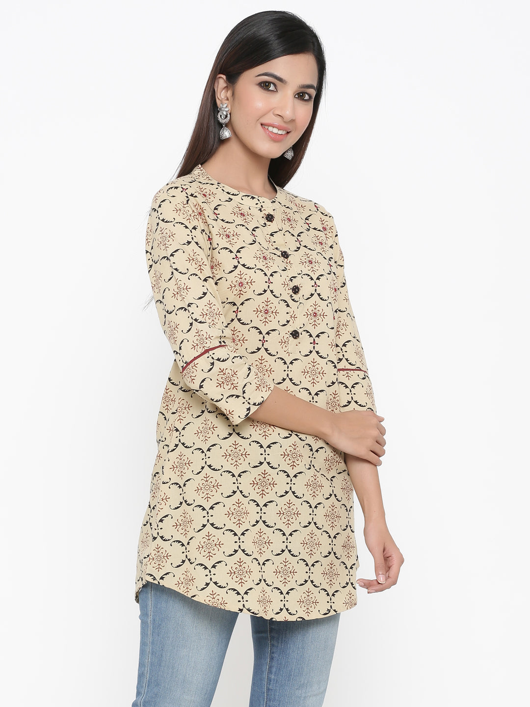 Cotton Printed A-Line Tunic
