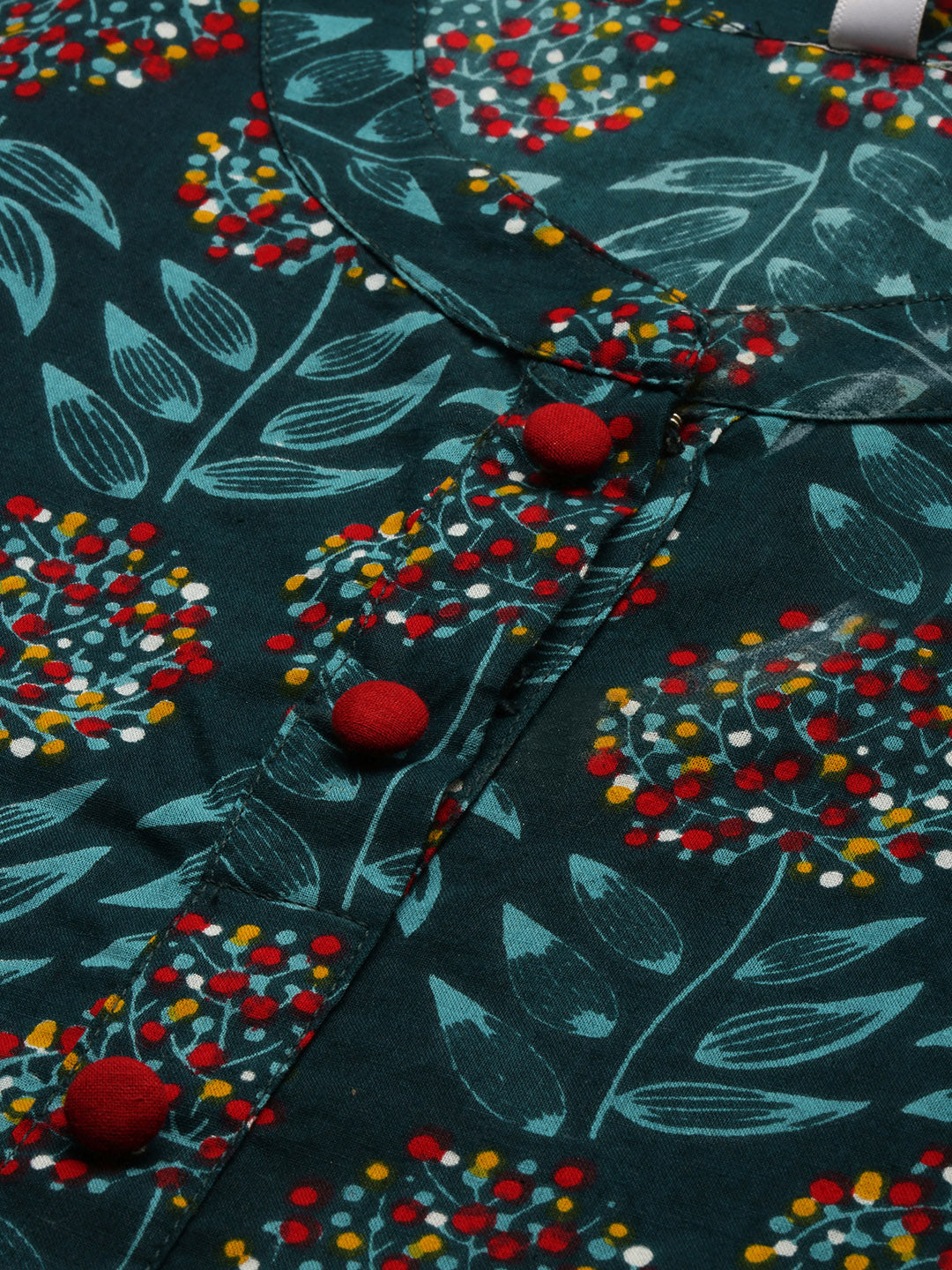 Cotton Floral Peplum Top