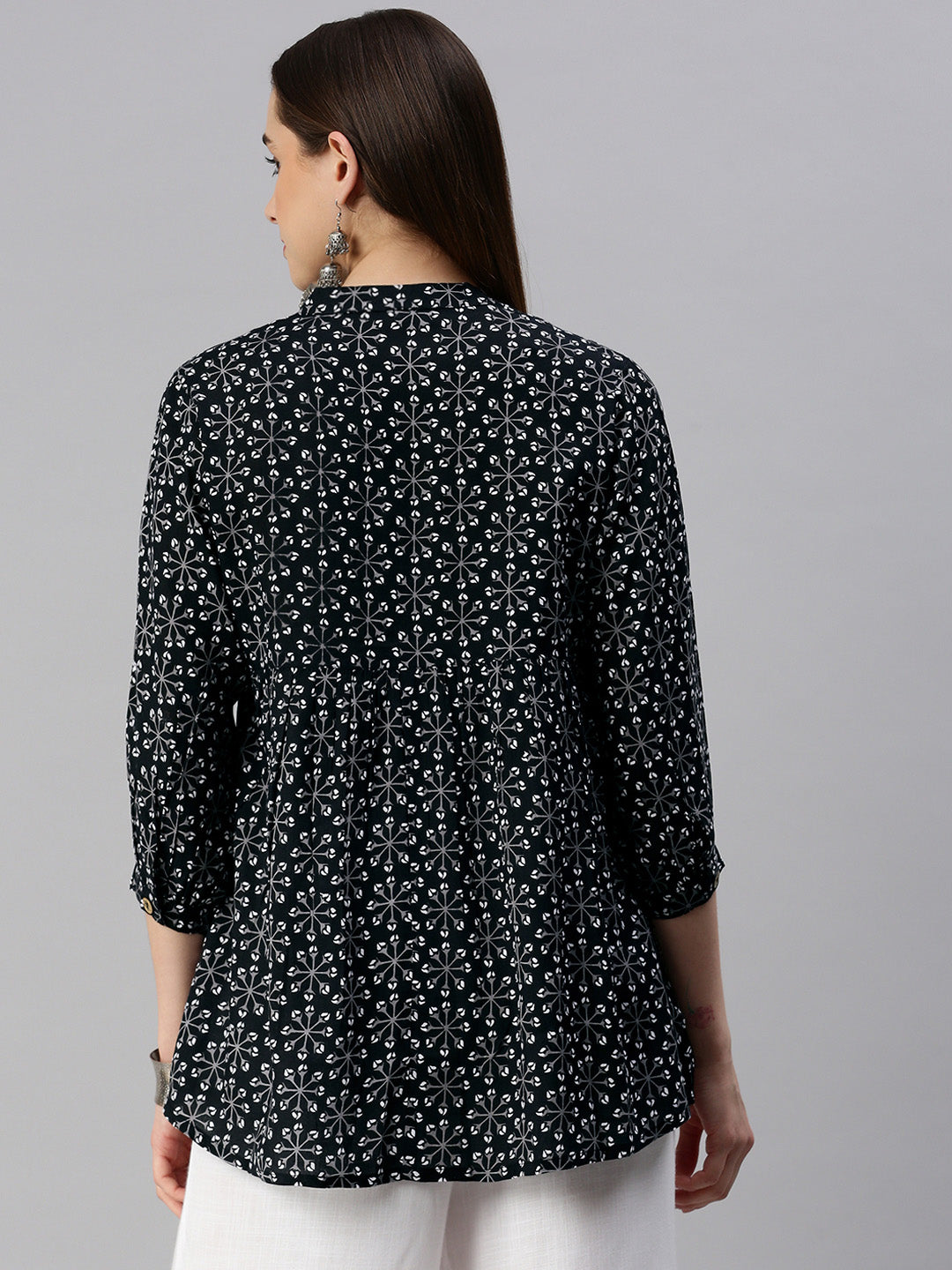 Rayon Printed Peplum Top