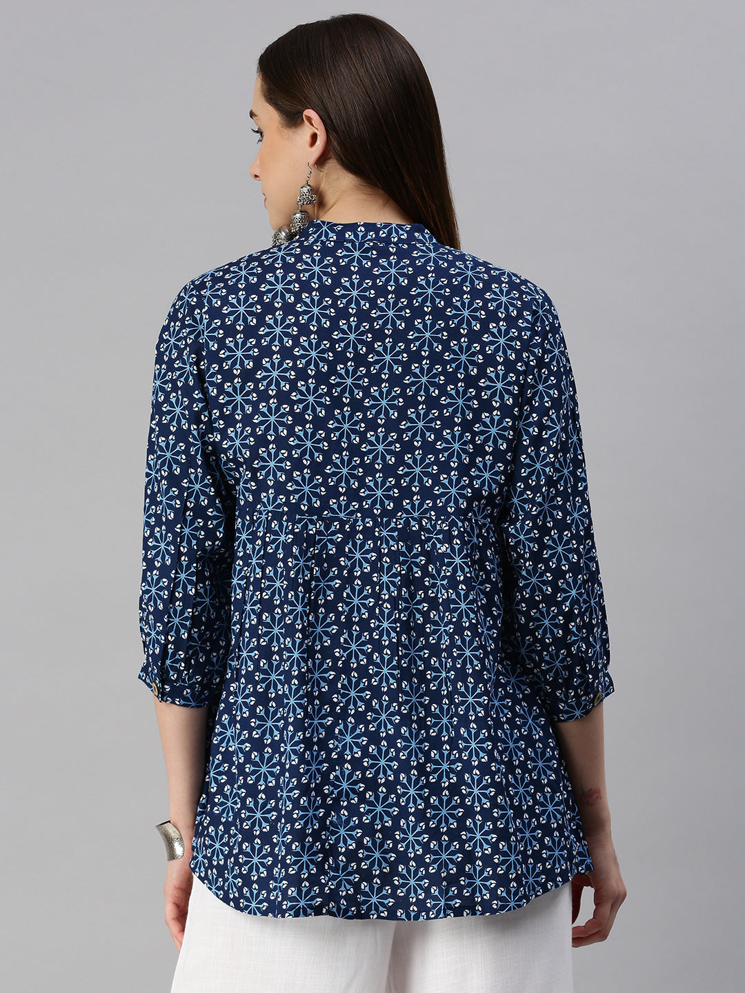 Rayon Printed Peplum Top