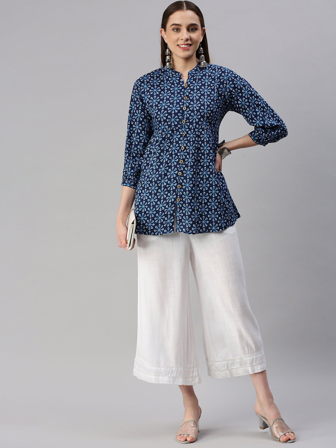 Rayon Printed Peplum Top