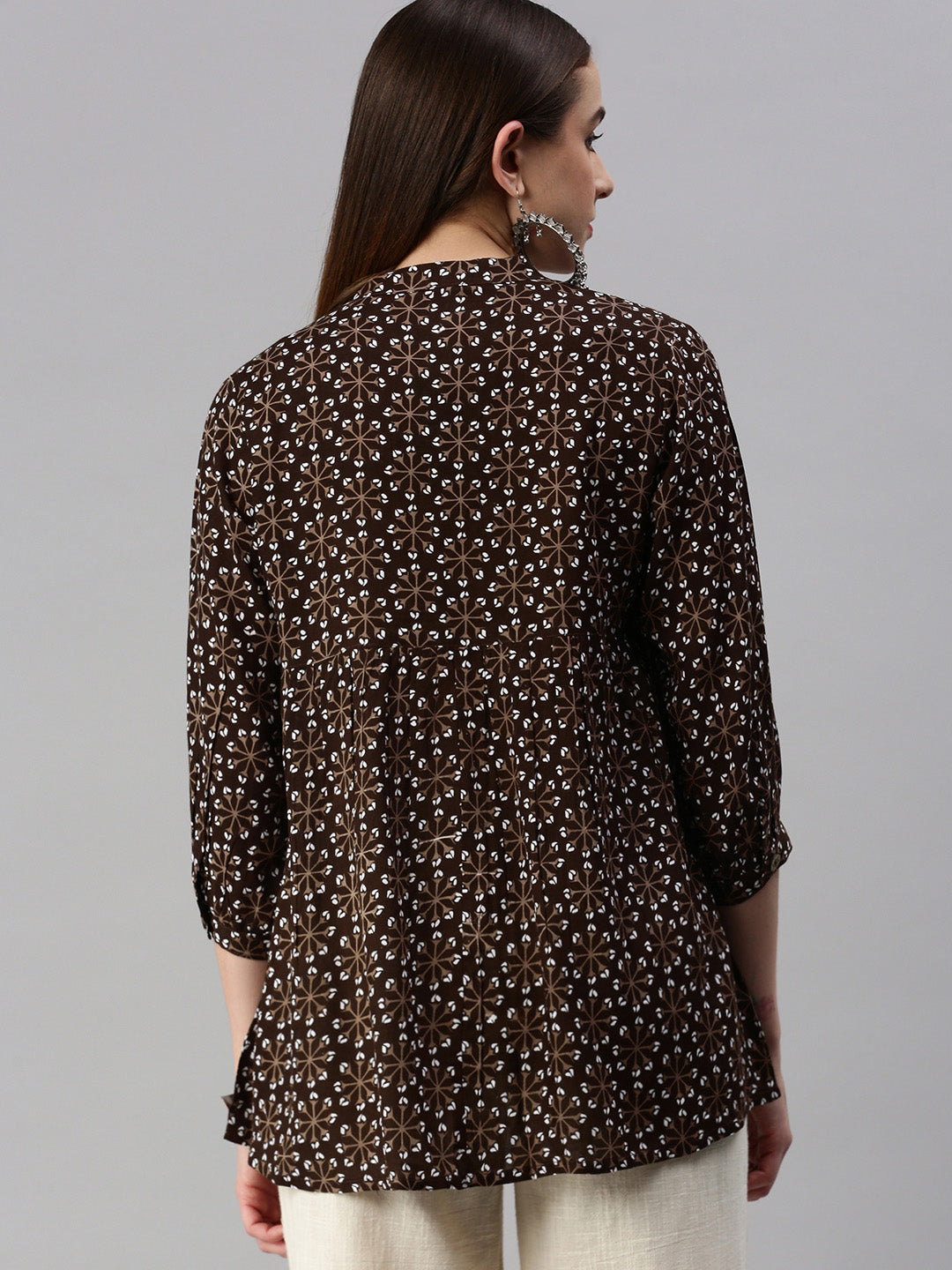 Rayon Printed Peplum Top