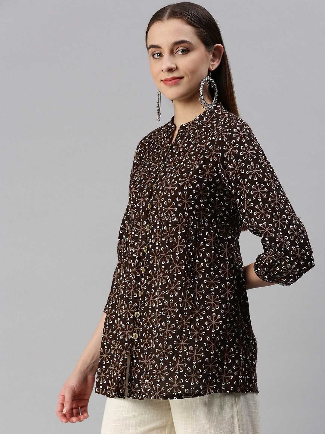 Rayon Printed Peplum Top