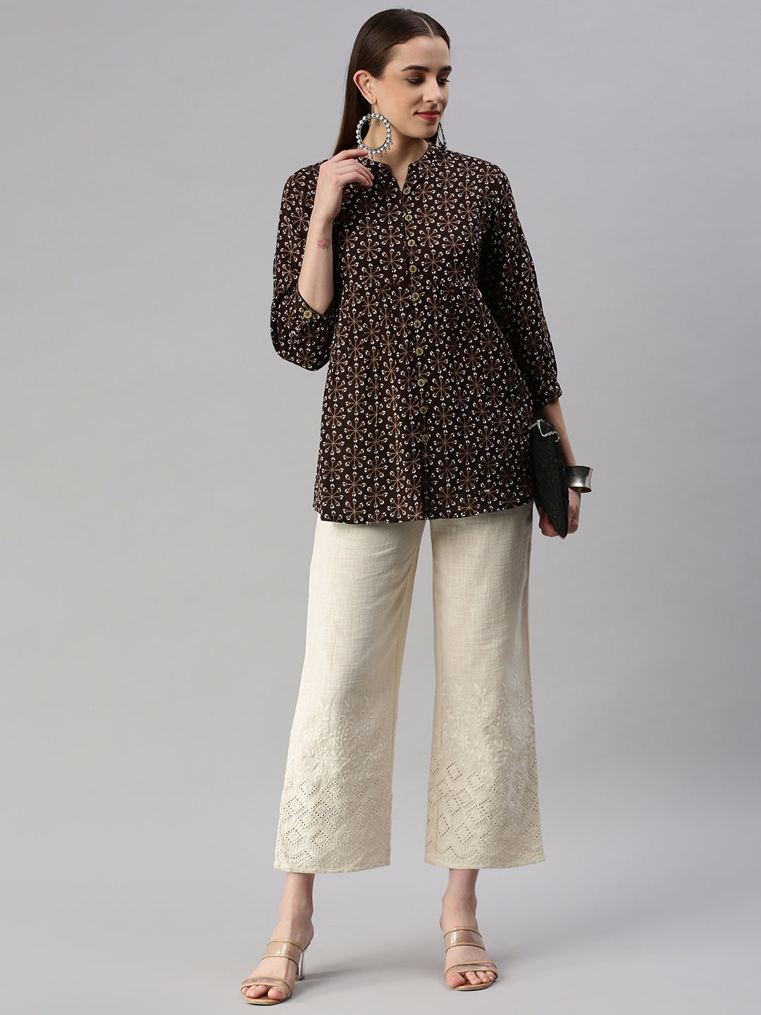 Rayon Printed Peplum Top