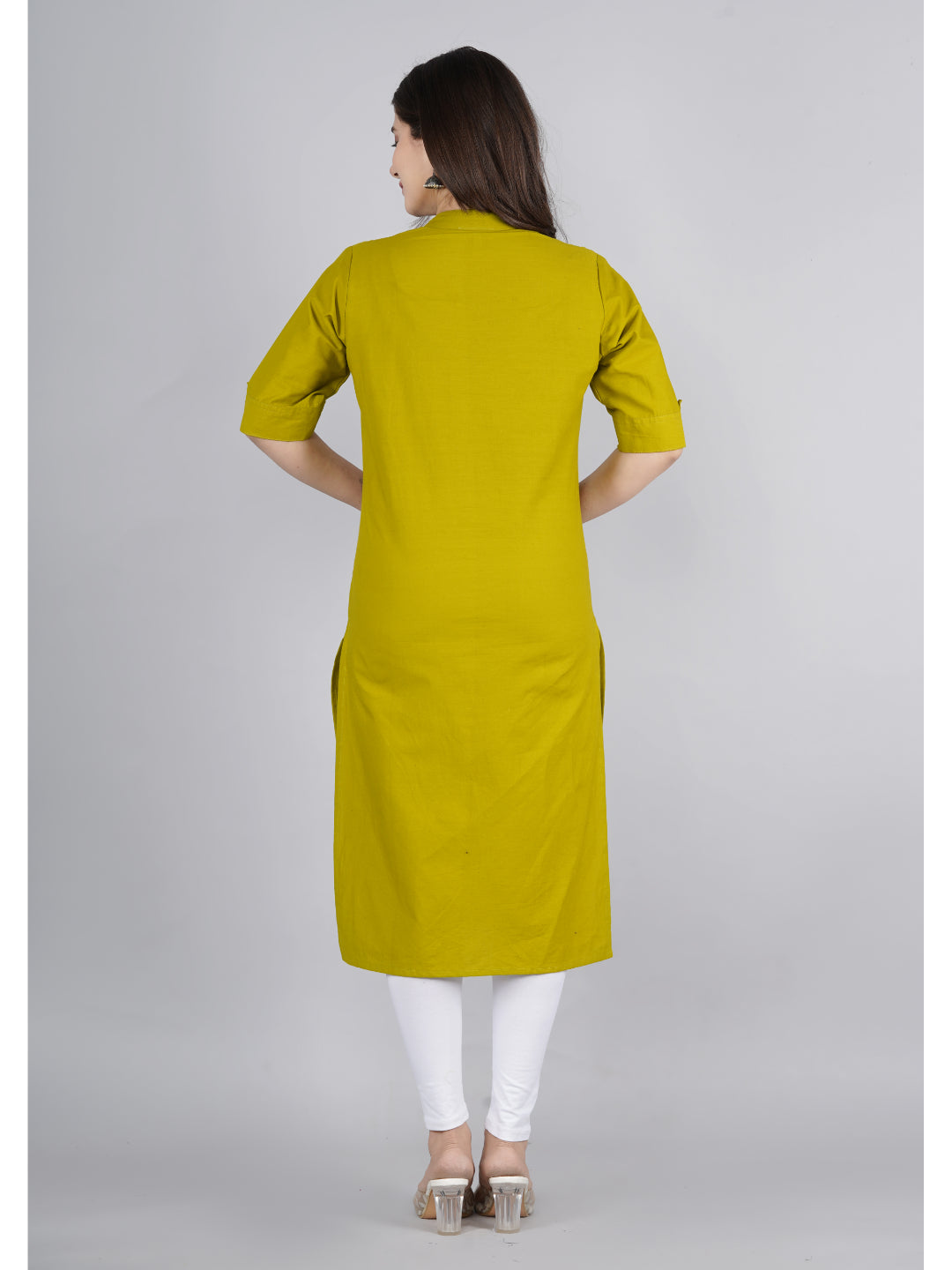 Cotton Solid Straight Kurta