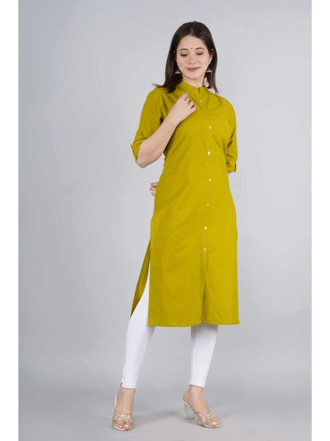 Cotton Solid Straight Kurta