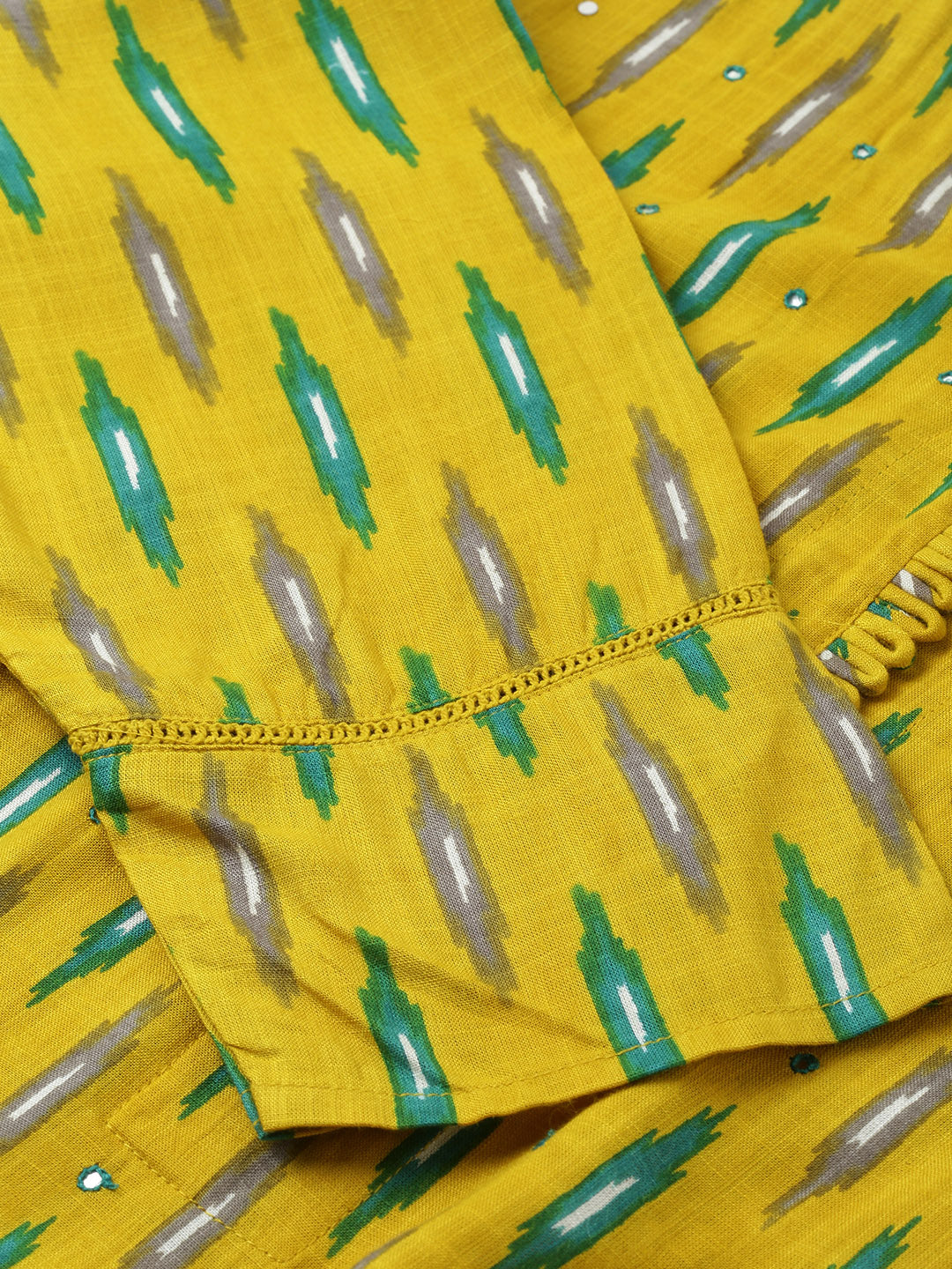 Rayon Ikkat Print Straight Kurta