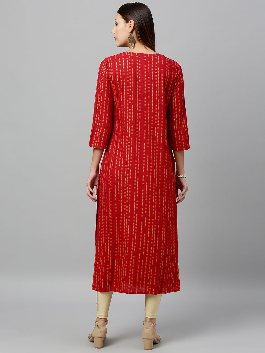 Rayon Printed Straight Kurta