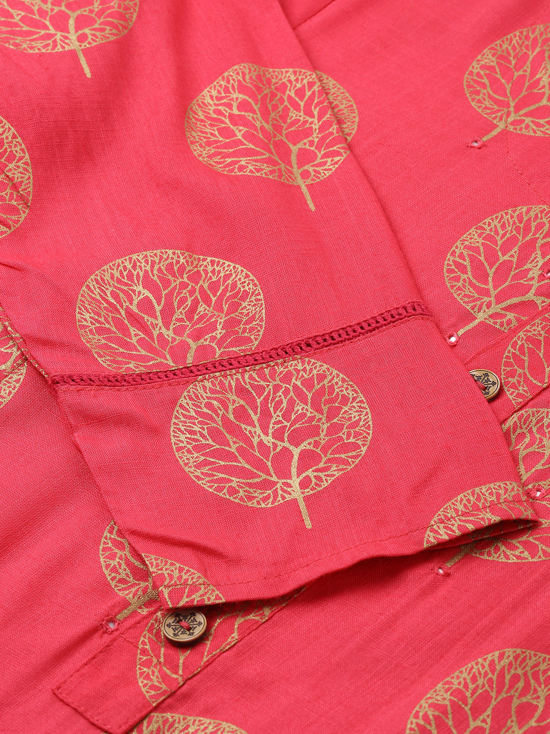 Rayon Gold Print Straight Kurta