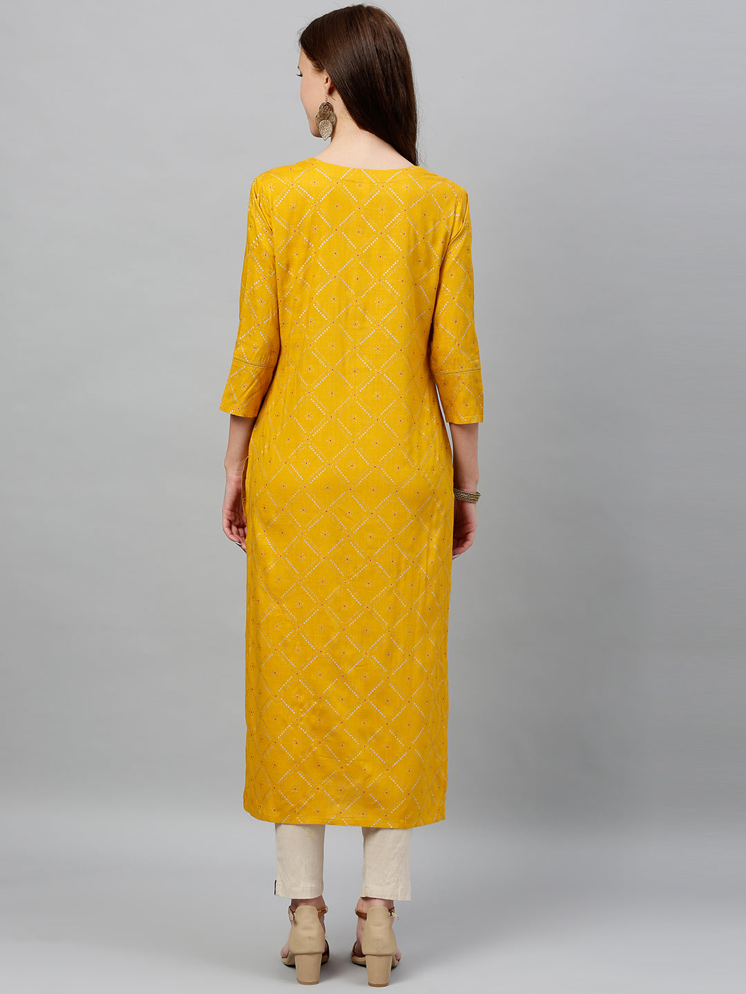 Rayon Printed Straight Kurta