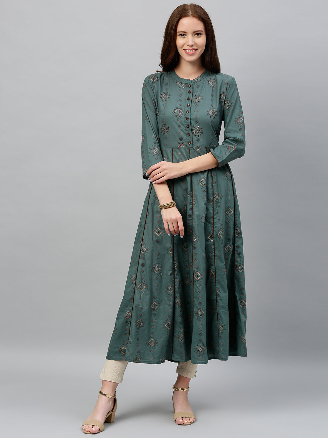 Cotton Printed Anarkali Kurta
