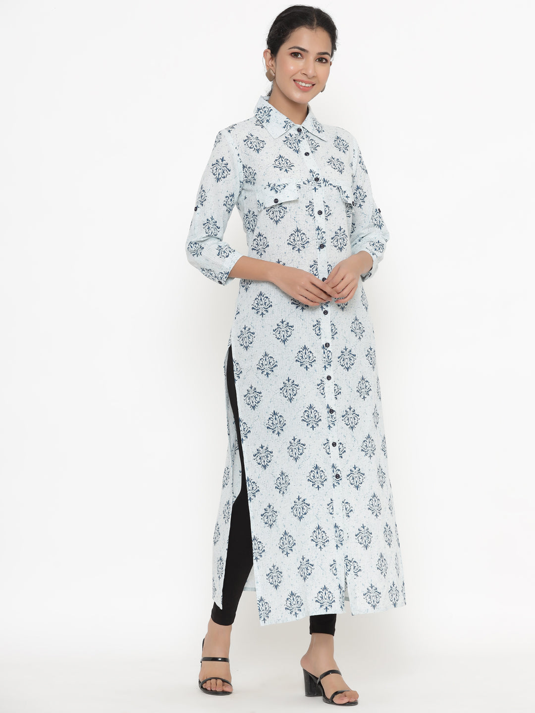 Cotton Printed A-Line Kurta