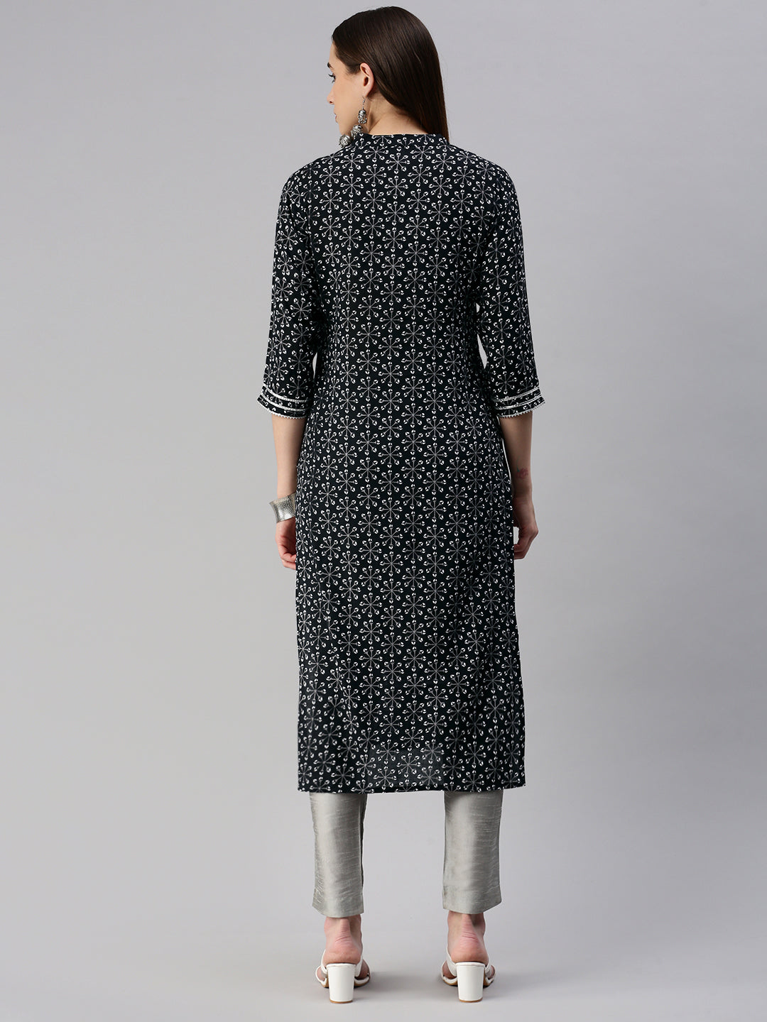Rayon Printed Straight Kurta