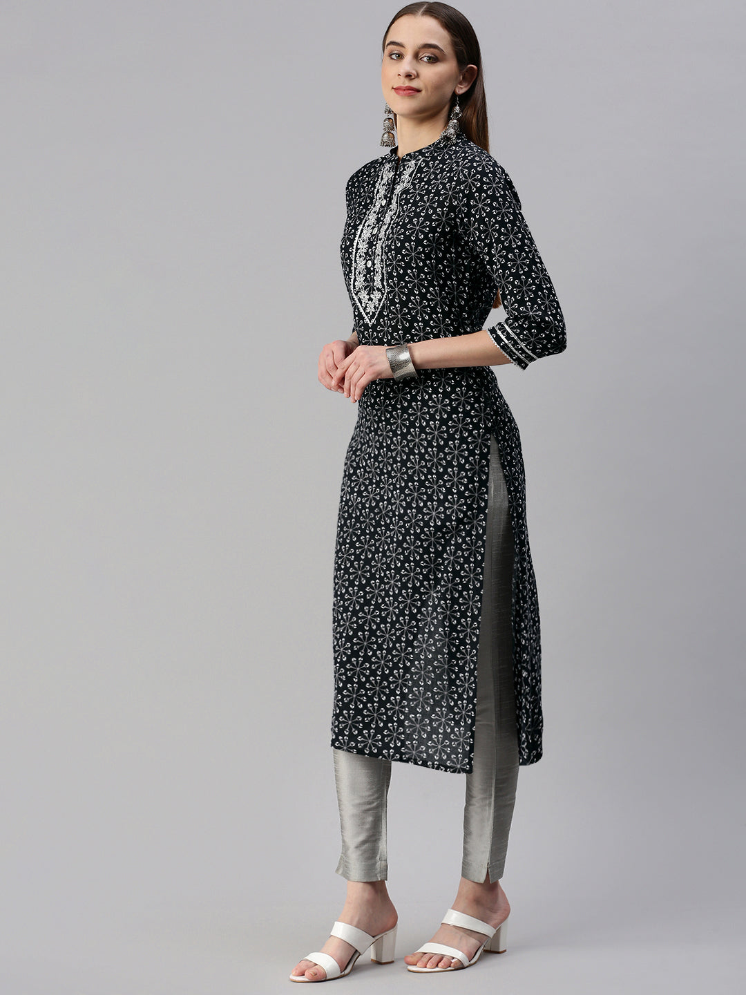 Rayon Printed Straight Kurta