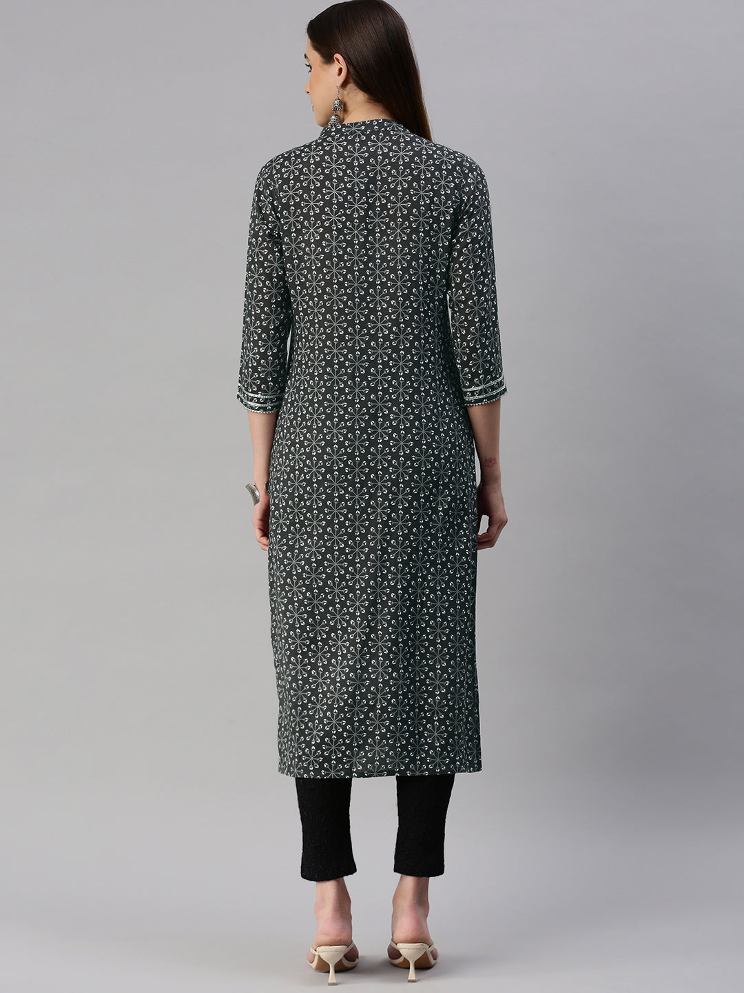Rayon Printed Straight Kurta