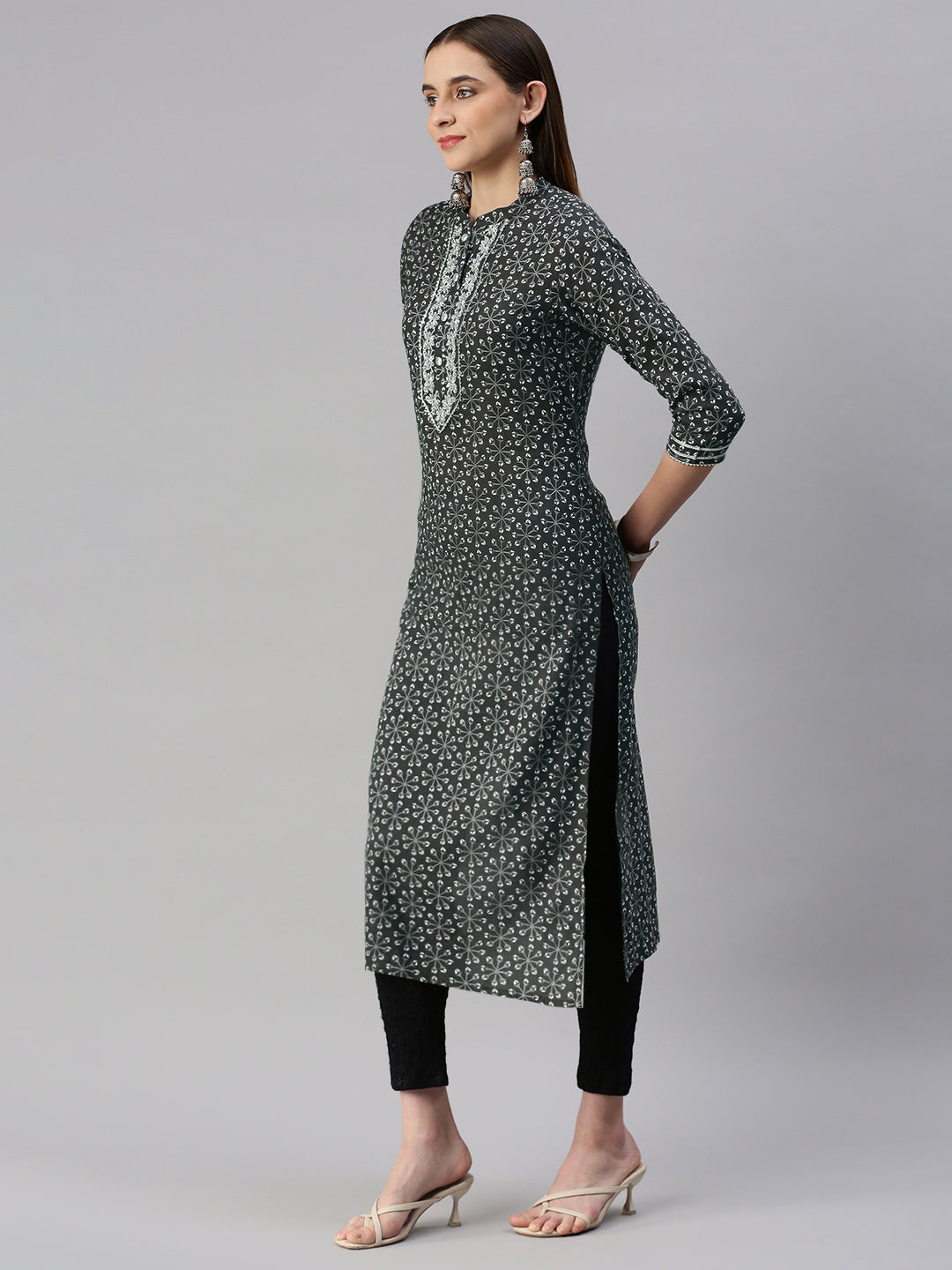 Rayon Printed Straight Kurta