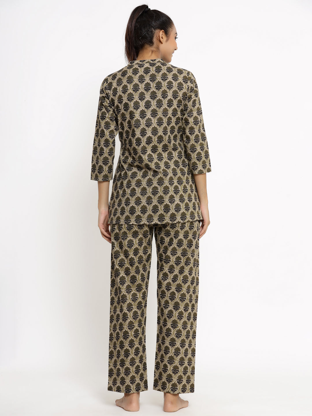 Cotton Printed Regular Top And Pyjama