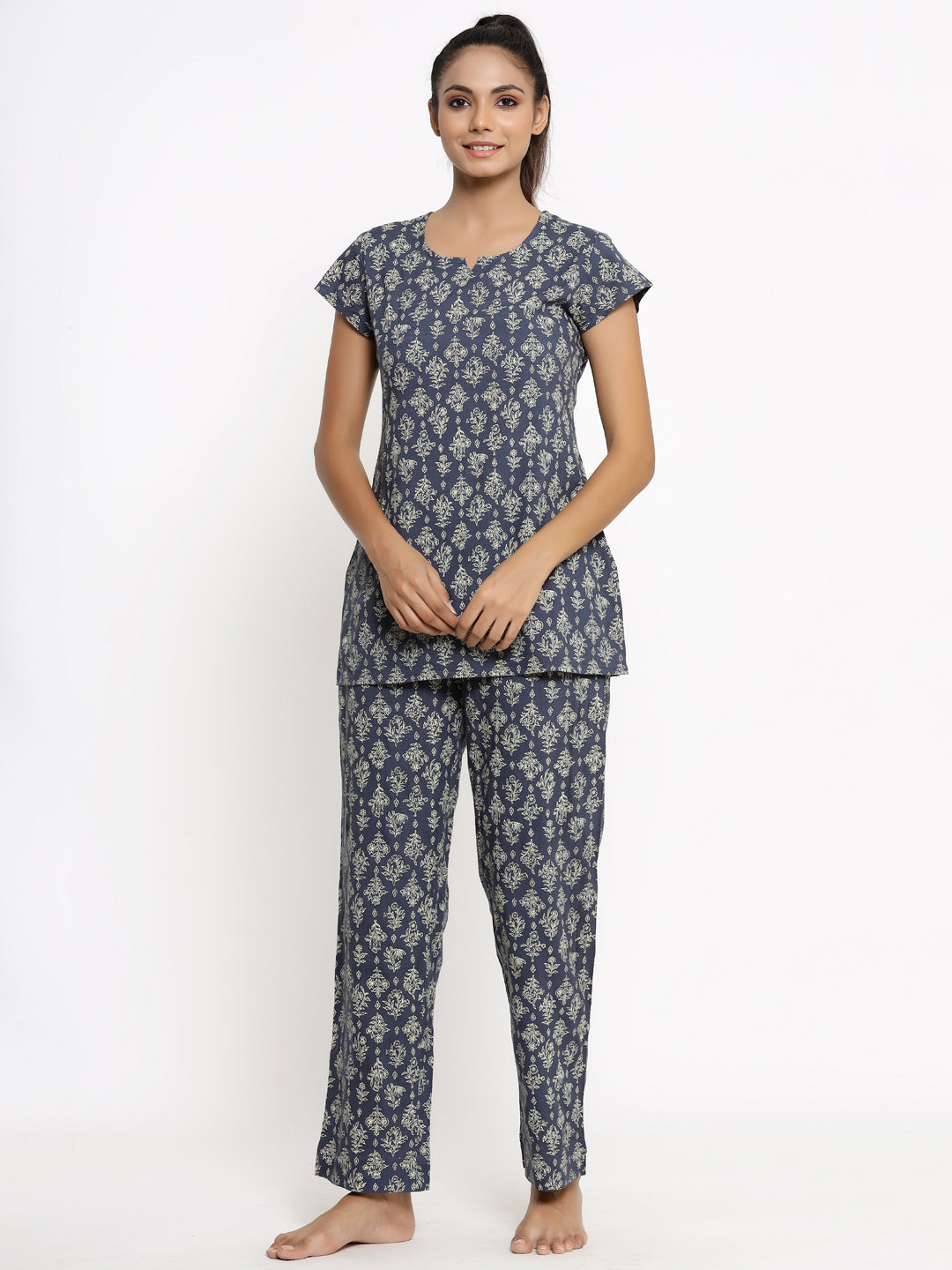 Rayon Printed Regular Top And Pyjama