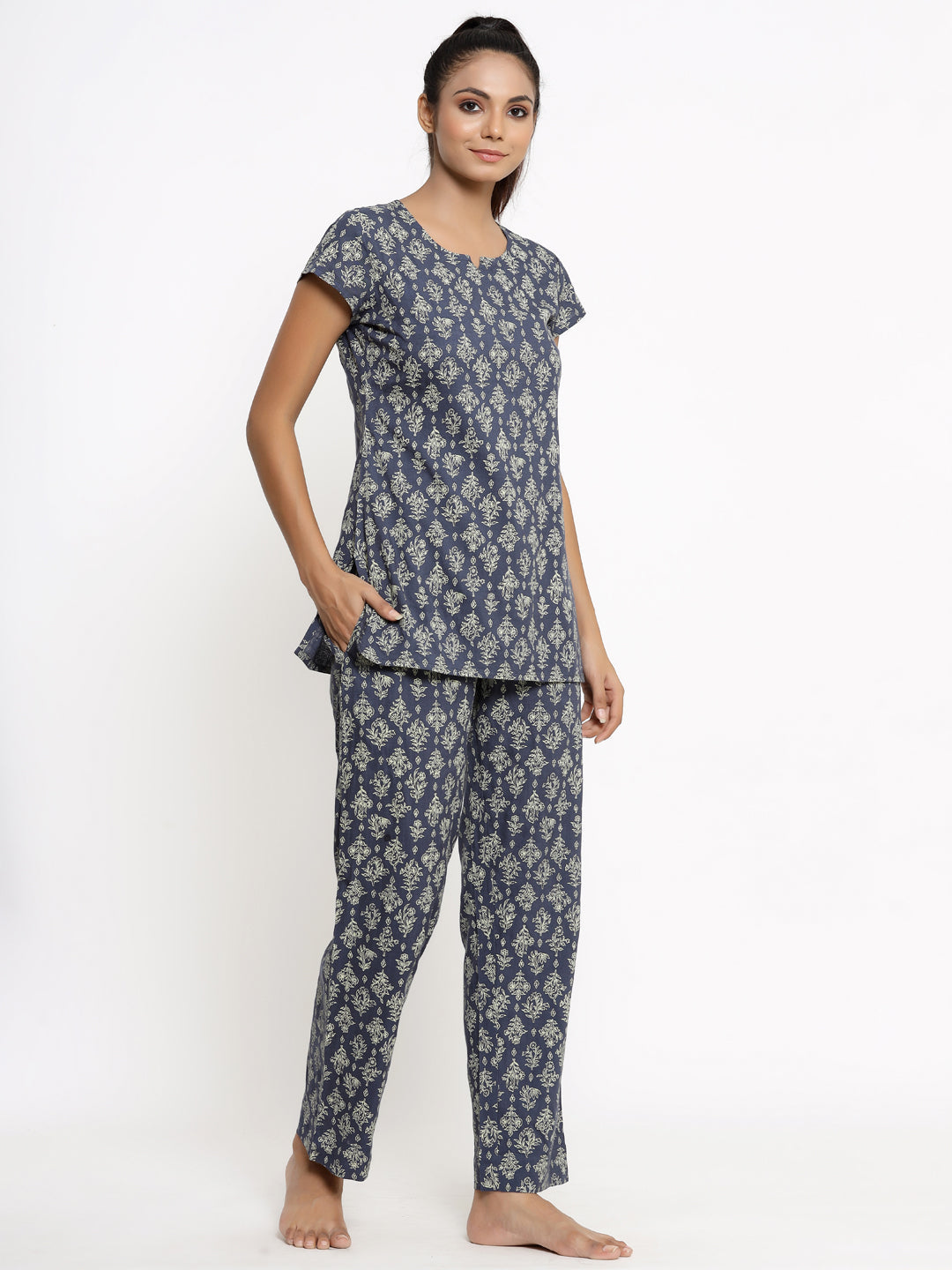 Rayon Printed Regular Top And Pyjama