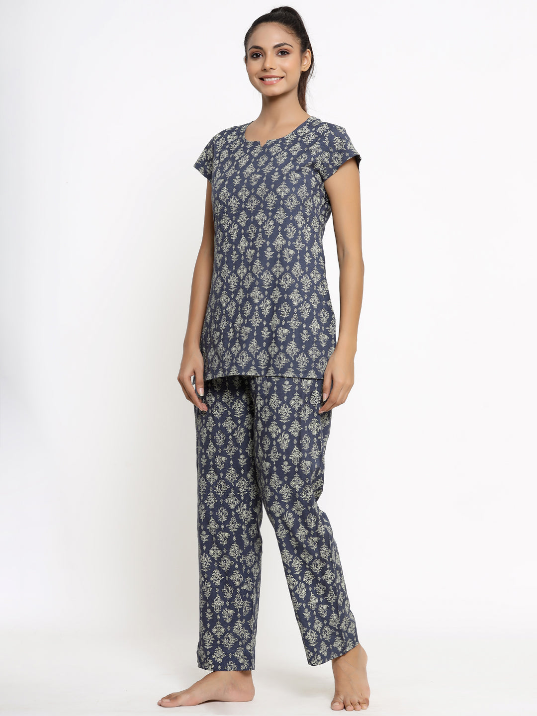 Rayon Printed Regular Top And Pyjama