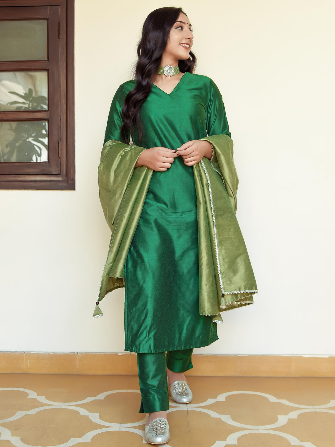 Shades Of Green Suit Set