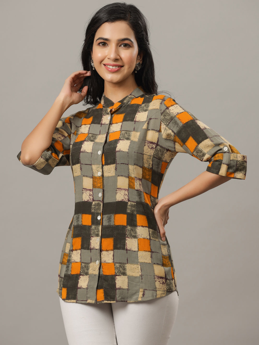Checks Print Regular Fit Casual Shirt