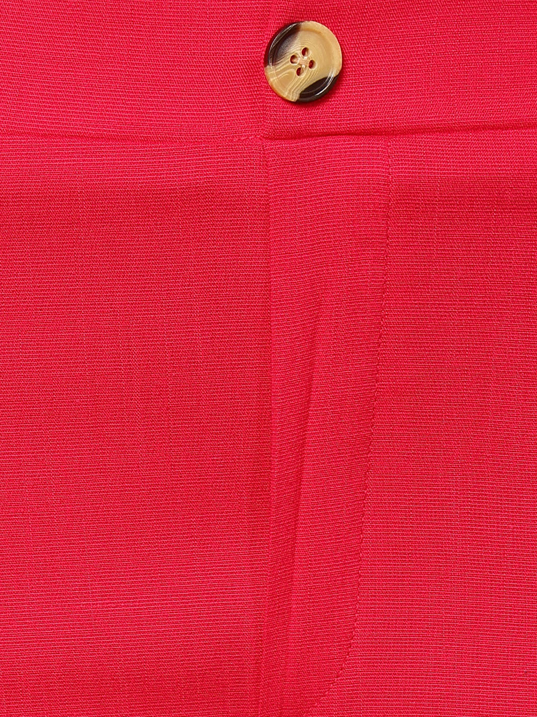 Pink Lycra Blend Solid Bootcut Trousers